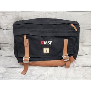 Cotopaxi Canvas Shoulder Messenger Laptop Bag Brown Leather Trim KPong 15 L